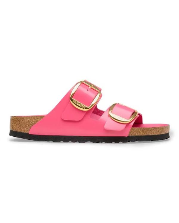 ARIZONA BIG BUCKLE HIGH SHINE FUCHSIA TULIP SANDALS