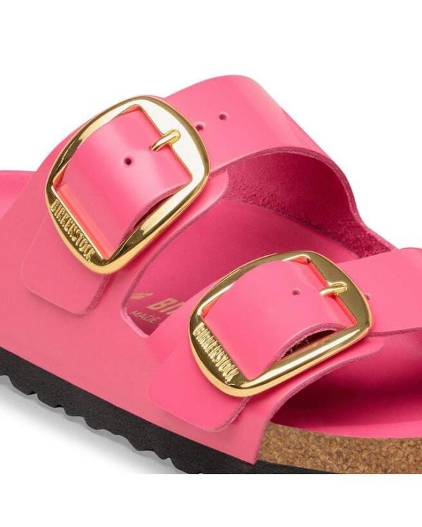 ARIZONA BIG BUCKLE HIGH SHINE FUCHSIA TULIP SANDALS