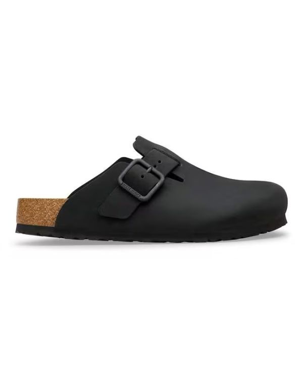 BOSTON WIRE BUCKLE BLACK MULES