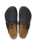 BOSTON WIRE BUCKLE BLACK MULES