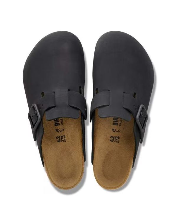 BOSTON WIRE BUCKLE BLACK MULES