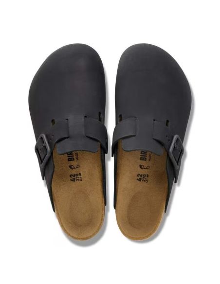 BOSTON WIRE BUCKLE BLACK MULES