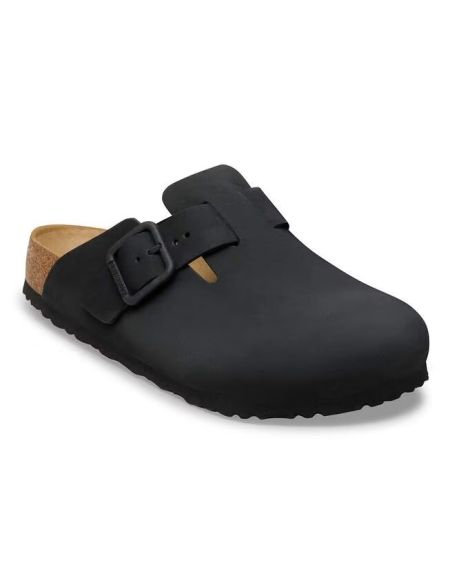 BOSTON WIRE BUCKLE BLACK MULES
