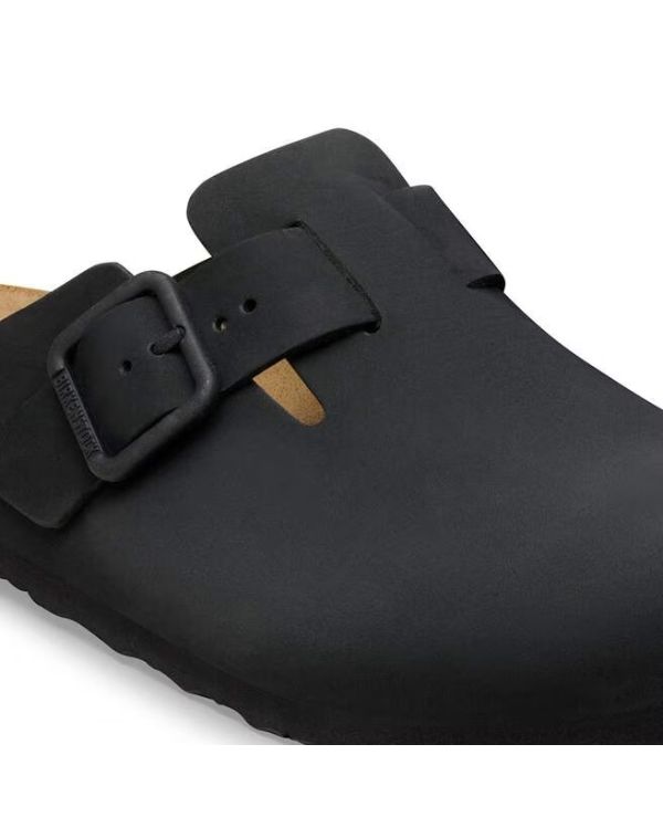 BOSTON WIRE BUCKLE BLACK MULES