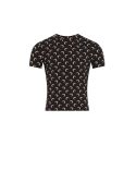 MOON PRINTED JERSEY CREW NECK TOP BLACK / MOON BEIGE
