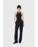 MOON LOGO RIBBED JERSEY TANK TOP BLACK