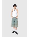 MOON LOGO RIBBED JERSEY TANK TOP WHITE