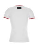 TSHIRT BABY FIT BICOLORE LOGO LUNE BLANC / ROUGE