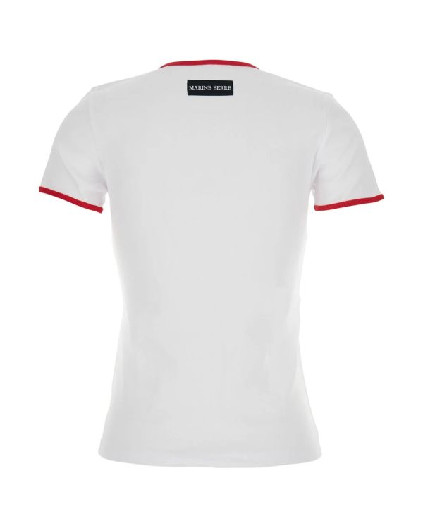 TSHIRT BABY FIT BICOLORE LOGO LUNE BLANC / ROUGE 2