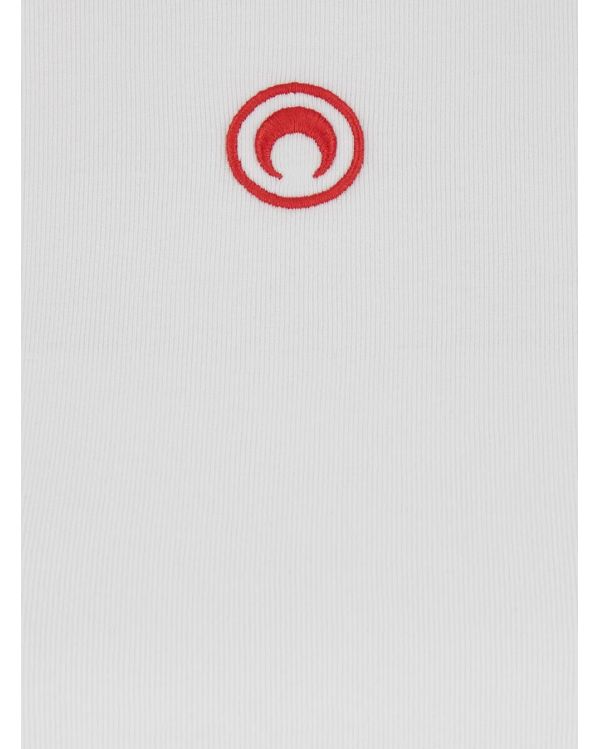TSHIRT BABY FIT BICOLORE LOGO LUNE BLANC / ROUGE