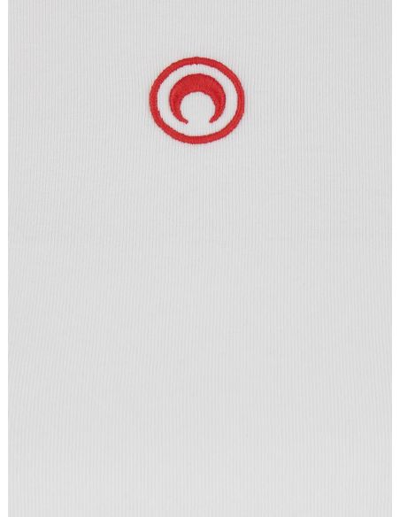 MOON LOGO BICOLOR BABY FIT TSHIRT WHITE / RED