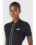 POLO CÔTELÉ LÊGER NOIR