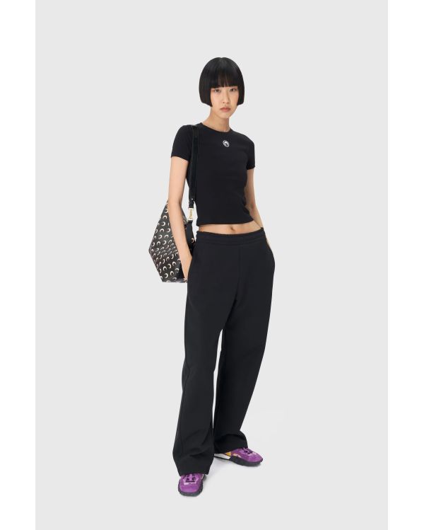 MOON LOGO RIBBED JERSEY BABY FIT TSHIRT BLACK 2
