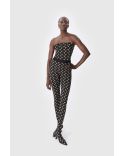 MOON PRINTED JERSEY LEGGINGS BLACK / BEIGE