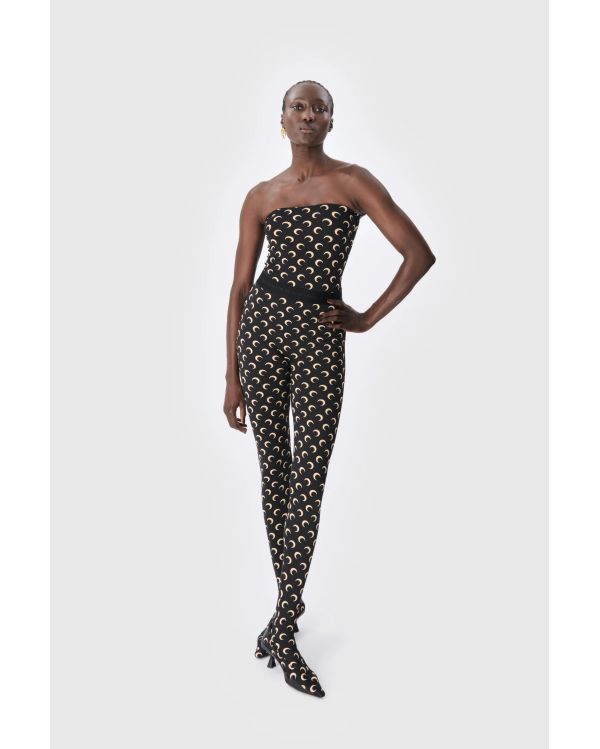 LEGGING FUSEAUX JERSEY LUNE RECYCLÉ NOIR / BEIGE 2