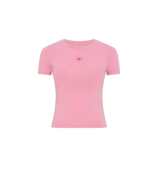 TSHIRT BABY FIT LOGO PERLE ROSE