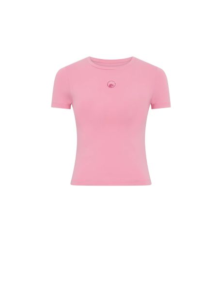TSHIRT BABY FIT LOGO PERLE ROSE