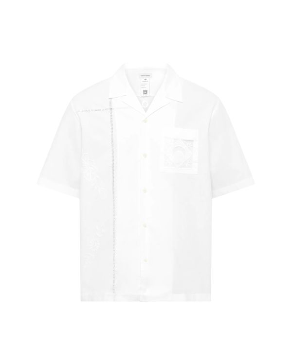 CHEMISE DE BOWLING LIN RECYCLÉ BLANC