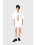 CHEMISE DE BOWLING LIN RECYCLÉ BLANC