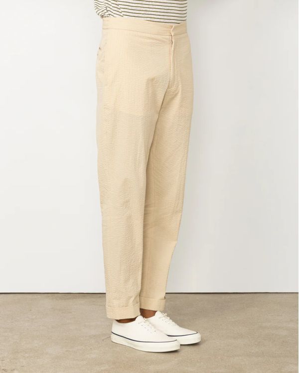 JOSEPHCOTTON SEERSUCKER PANTS CREAM 2