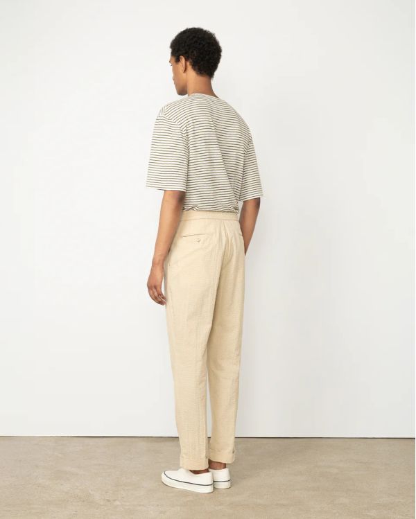 PANTALON JOSEPH SEERSUCKER COTON CRÈME