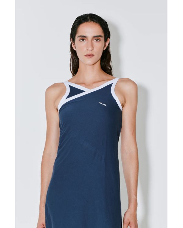 ROBE CROISÉE ROISIN BLEU FONCÉ / BLANC 2