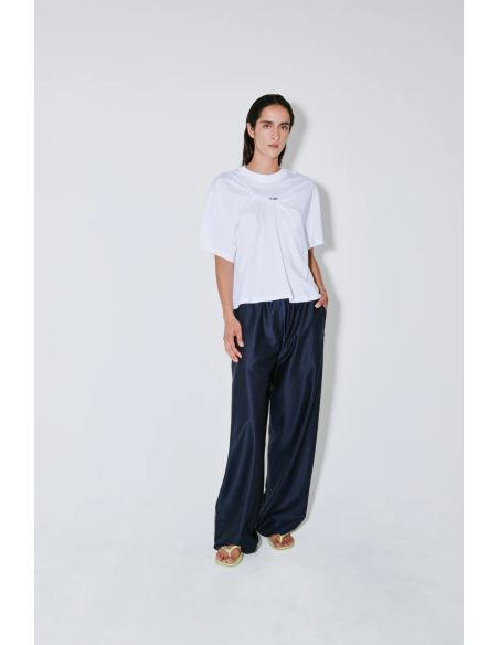 TEMAX PLEATED LOGO TSHIRT WHITE