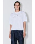 TEMAX PLEATED LOGO TSHIRT WHITE
