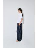 TEMAX PLEATED LOGO TSHIRT WHITE