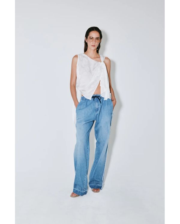 PIETER PYJAMA PANTS BLUE WASHED DENIM