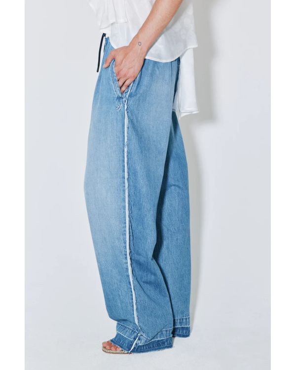 PIETER PYJAMA PANTS BLUE WASHED DENIM