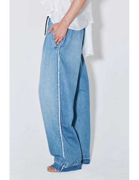 PANTALON PYJAMA PIETER DENIM BLEU DÉLAVÉ
