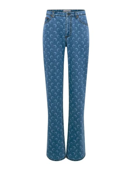 JEAN DROIT DENIM DÉLAVÉ LUNE BLEU CLAIR