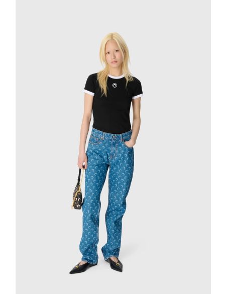 JEAN DROIT DENIM DÉLAVÉ LUNE BLEU CLAIR