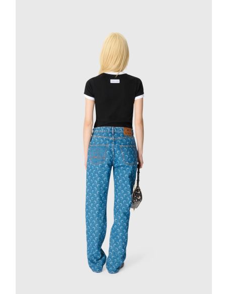 JEAN DROIT DENIM DÉLAVÉ LUNE BLEU CLAIR