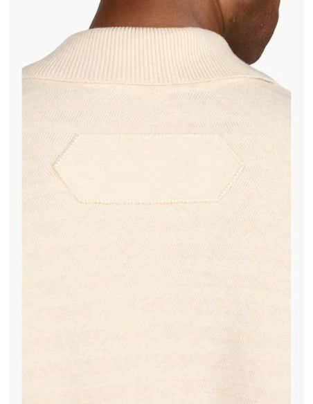 LE POLO MAILLE CHEVRON BEIGE CLAIR