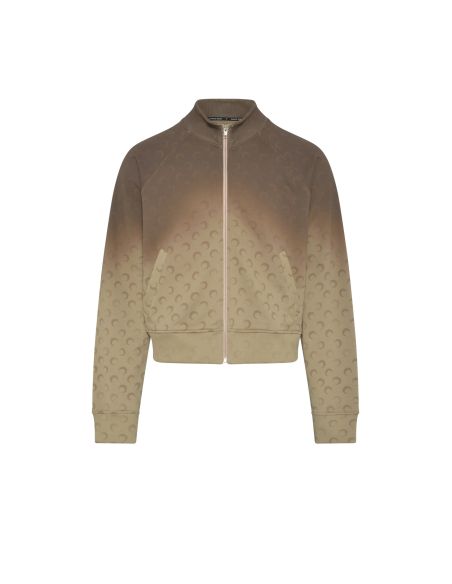SWEAT ZIPPÉ LUNE DÉGRADÉ MARRON TAUPE