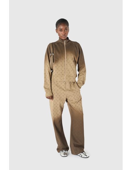 SWEAT ZIPPÉ LUNE DÉGRADÉ MARRON TAUPE