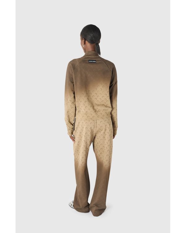 SWEAT ZIPPÉ LUNE DÉGRADÉ MARRON TAUPE