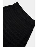 DRUE EYELET KNIT MIDI SKIRT BLACK
