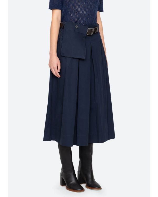 ANDREA WORKWEAR SKIRT NAVY