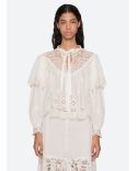 SOFIA EMBROIDERY LONG SLEEVES TOP CREAM