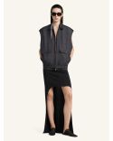 VESTE BOMBER SANS MANCHES DENIM BRUT