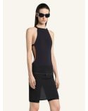 BUCKLE CUT-OUT SWIMSUIT BLACK
