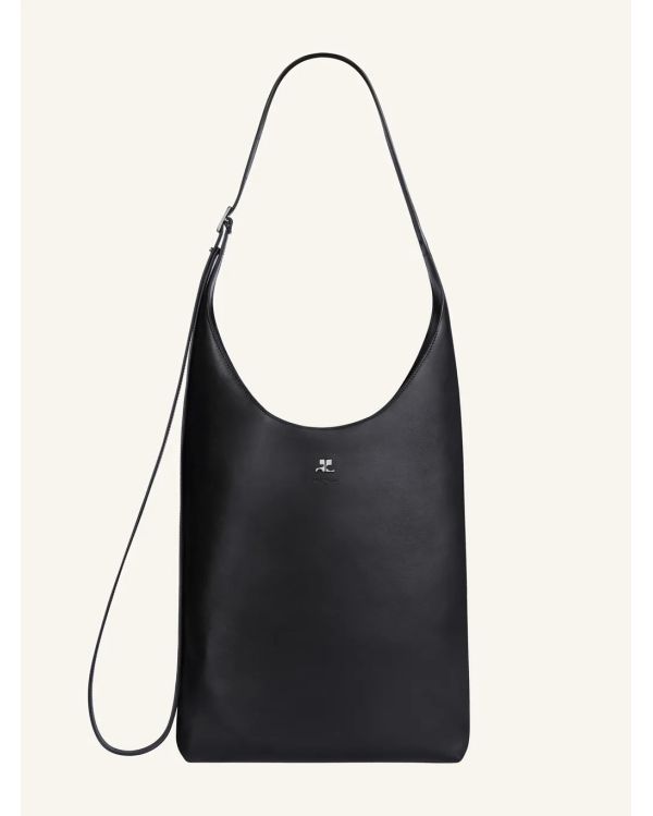 GRAND TOTE BAG EN CUIR MELT NOIR