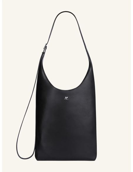 GRAND TOTE BAG EN CUIR MELT NOIR