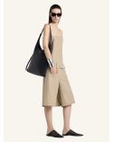 LARGE MELT LEATHER TOTE BAG BLACK