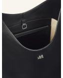 LARGE MELT LEATHER TOTE BAG BLACK