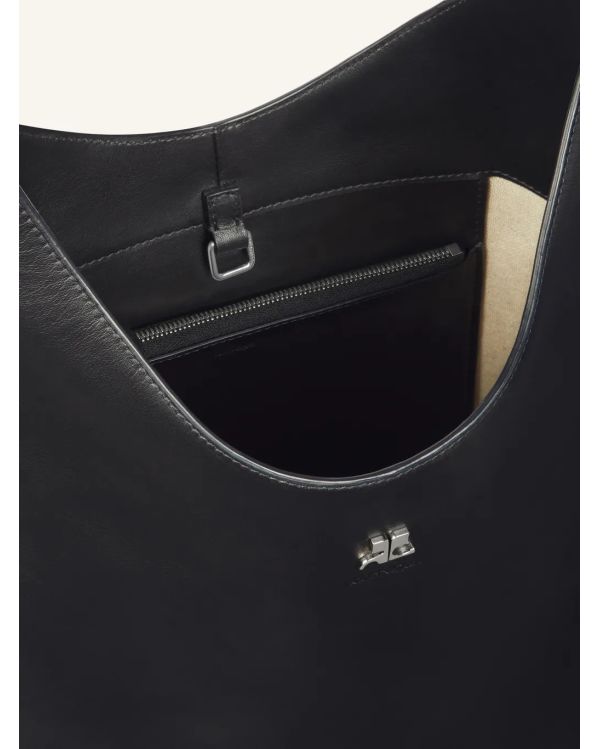 GRAND TOTE BAG EN CUIR MELT NOIR