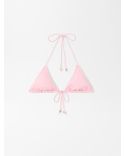 THE TRIANGLE BIKINI TOP PINK